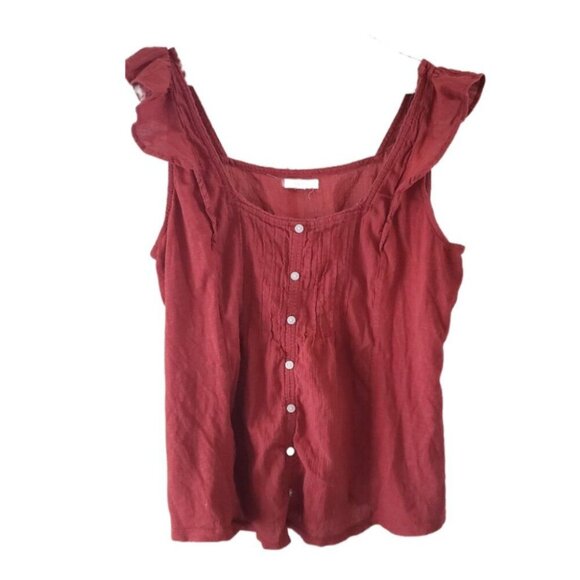 Maurices Burnt Orange Sleeveless Boho Top - Picture 1 of 3